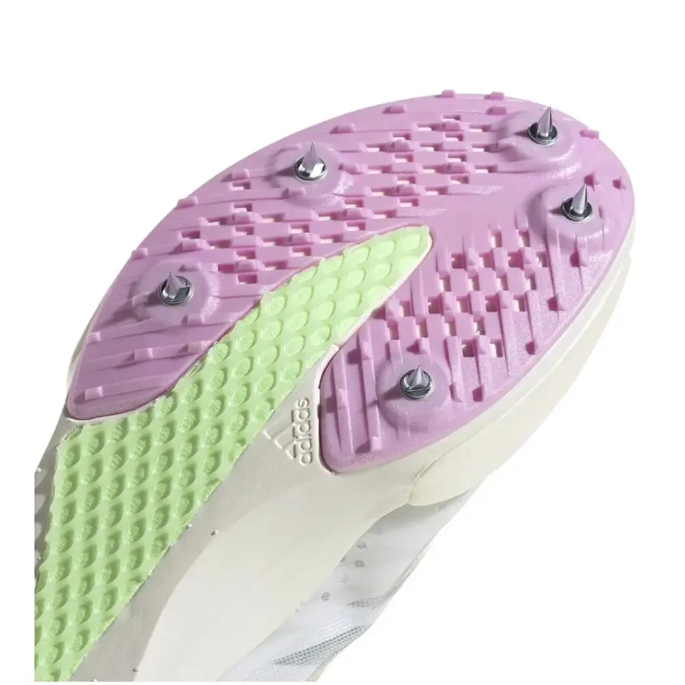 Adidas Adizero Ambition Track Spikes Sz 12 Men / 13W White Volt Sprint Running